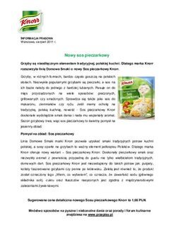 Nowy sos pieczarkowy