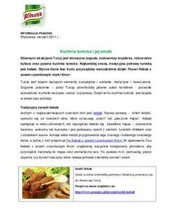 Kuchnia turecka i jej smaki
