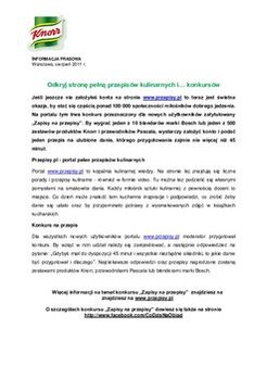 Konkursy , , , , - Odkryj stronę pełną przepisów kulinarnych i… konkursów