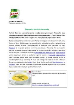 Elegancka kuchnia francuska