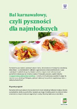 Bal karnawałowy, czyli pyszności dla najmłodszych