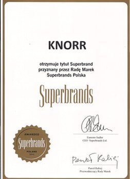 Nagrody , , , , - Superbrand dla marki Knorr!
