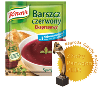 Sukces produktów Knorr w konkursie "Złoty Paragon 2014”