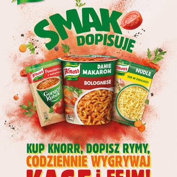Aktywacja konsumencka kategorii snacków Knorr „Smak dopisuje”. Konsumenci rymują z Cyber Marianem