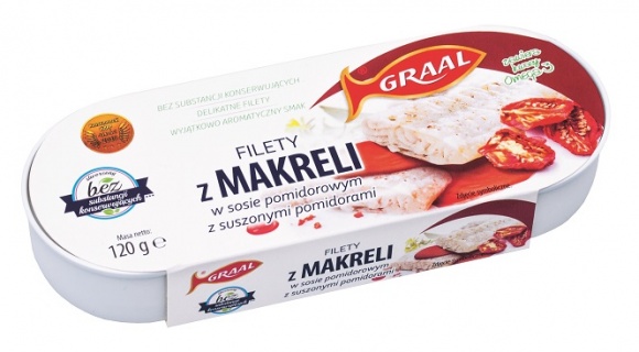 Makrela w puszce w zupełnie nowych smakach od Graal® LIFESTYLE, Żywienie - Filety z makreli w sosie pomidorowym to jedna z kultowych pozycji rybnych na każdej sklepowej półce.