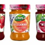 3 kompozycje owocowo-kwiatowe w nowych produktach dżemowych Łowicz
