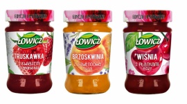 3 kompozycje owocowo-kwiatowe w nowych produktach dżemowych Łowicz