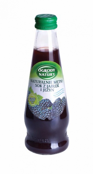 Naturalnie mętny sok Ogrody Natury z jabłek i jeżyn LIFESTYLE, Żywienie - Jeżyny, jabłka i aronie, znajdujące się w tym soku, to tradycyjne, polskie smaki. Nic dziwnego, że już nasze prababcie sięgały po nie, szykując domowe przetwory.