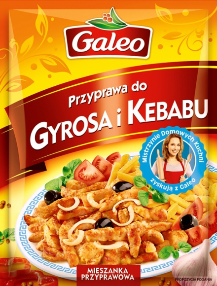 Szybki obiad na lato LIFESTYLE, Żywienie - Kebab i gyros na stałe zadomowiły się w naszym menu. Dania te zyskały własne, polskie wersje. Często goszczą na naszych stołach, ponieważ są łatwe w przygotowaniu, a najlepiej smakują ze świeżymi warzywami. Właśnie do nich Galeo poleca przyprawę do gyrosa i kebabu.