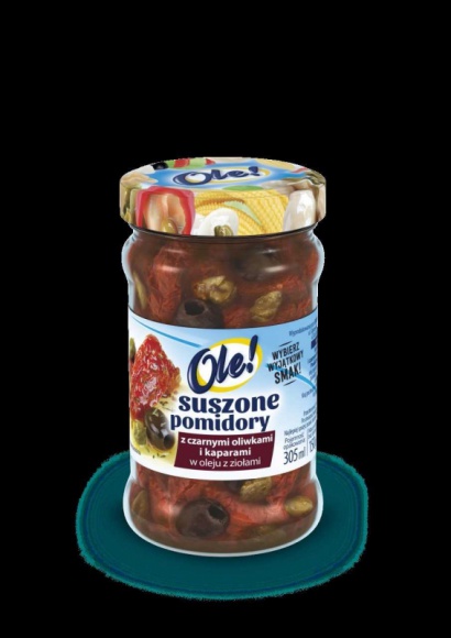 OLE! Suszone pomidory… na bogato! LIFESTYLE, Żywienie - Czyż to nie wyjątkowe i smakowite rozwiązanie, aby połączyć ze sobą doskonałe suszone pomidory, aromatyczne kapary oraz kuszące czarne oliwki?