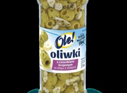 Oliwki z czosnkiem krojonym w oleju z ziołami OLE!