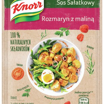 NOWE sosy sałatkowe Naturalnie smaczne! Knorr – Grecki z suszoną czerwoną papryką oraz Rozmaryn z maliną