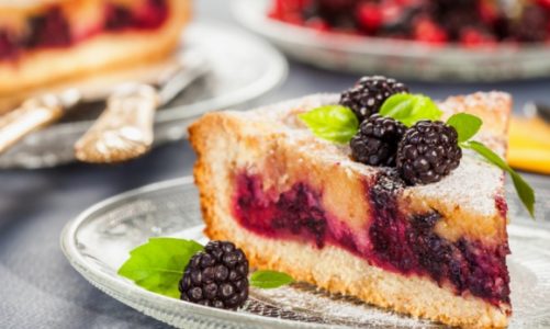 Ciasto cytrynowe z jeżynami i Earl Grey