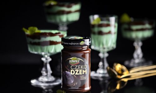 Miętowa panna cotta z czekodżemem Łowicz