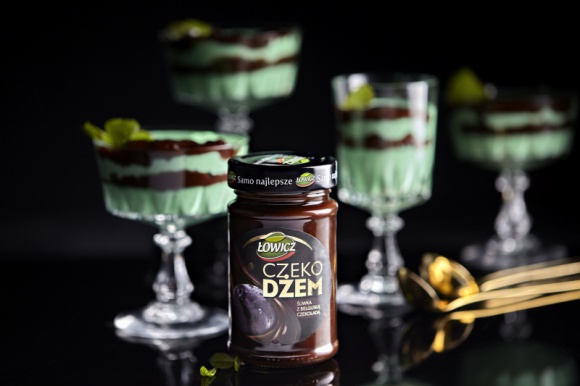 Miętowa panna cotta z czekodżemem Łowicz