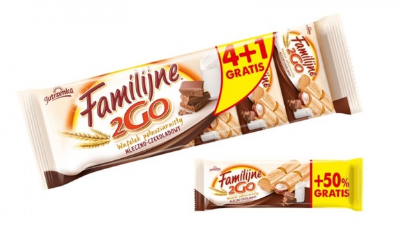 Od teraz Familijne 2GO z pełnoziarnistym wafelkiem! LIFESTYLE, Żywienie - Marka Familijne proponuje Familijne 2GO w zdrowszym wydaniu. Chrupiące i lekkie przekąski od września są oferowane w pełnoziarnistym wafelku, do wyboru pojedynczo lub w wielopaku.