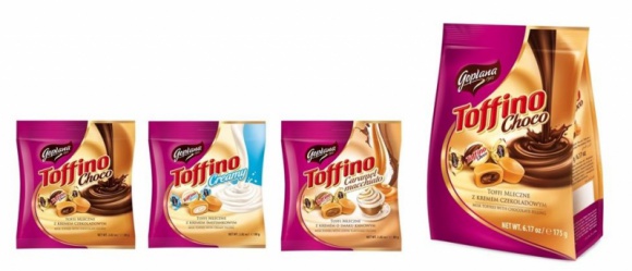 Nowy wizerunek i nowe smaki Goplana Toffino LIFESTYLE, Żywienie - Goplana rozbudowuje ofertę Toffino i inwestuje w jej wizerunek. Cukierki zyskały nowy design opakowań i smaki. Do Toffino Choco (o smaku czekoladowym) dołączyły Toffino Creamy (o smaku śmietankowym), a od października dostępne będą Toffino Caramel macchiato (o smaku kawowym).