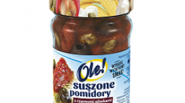 Suszone pomidory z czarnymi oliwkami i kaparami w oleju z ziołami OLE! wykwintny