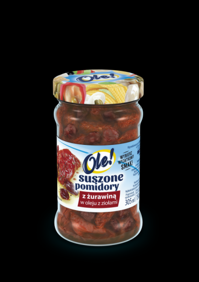 Suszone pomidory z żurawiną w oleju z ziołami OLE! LIFESTYLE, Żywienie - OLE! - producent przetworów warzywnych