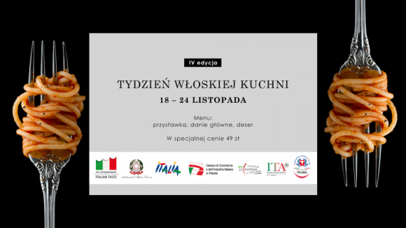 Tydzień Włoskiej Kuchni po raz czwarty! LIFESTYLE, Żywienie - Przez siedem dni od 18 do 24 listopada zaplanowano czwartą odsłonę Tygodnia Kuchni Włoskiej. W wybranych restauracjach w całej Polsce będzie można skosztować włoskich dań w wyjątkowej cenie.