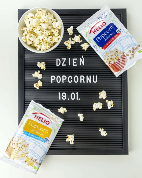 Świętuj z HELIO Dzień Popcornu! LIFESTYLE, Żywienie - 19 stycznia obchodzimy Dzień Popcornu! Wybierz swoją ulubioną przekąskę HELIO i świętuj ze smakiem dzień prażonej kukurydzy ;-)