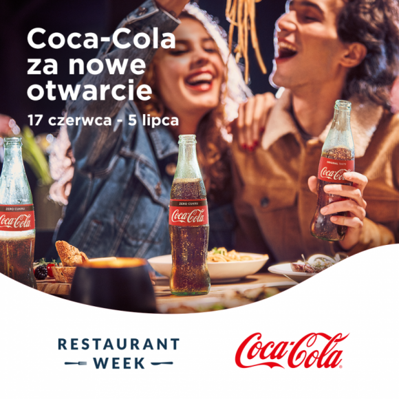 „Pierwsza Coca-Cola od nas!” LIFESTYLE, Żywienie - „Pierwsza Coca-Cola od nas!” - lider napojów kolejny raz dołącza do Restaurant Week