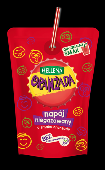 Nowość! „Pyszna frajda!” - jedyna na rynku Oranżada Hellena Pouch ze słomką LIFESTYLE, Żywienie - Oranżada Hellena zaprasza w sentymentalną podróż w nowoczesnym wydaniu.