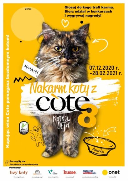 Już wkrótce wystartuje 8 edycja „Nakarm koty z COTE” LIFESTYLE, Żywienie - Już wkrótce wystartuje 8 edycja „Nakarm koty z COTE”