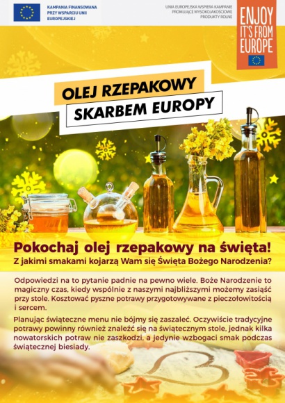 Olej rzepakowy w kuchni na święta